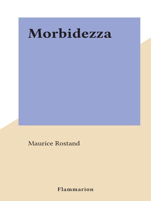 cover image of Morbidezza